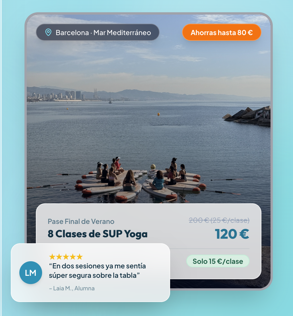 Pase Final de Verano de SUP Yoga: 1 Pase Final de Verano de SUP Yoga: